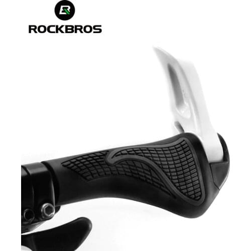 ROCKBROS MTB Bicycle Grips Bike Handlebar Horns Shofar Vice Handlebar Grips ShockproofBike Grips Cycling Rubber Grips