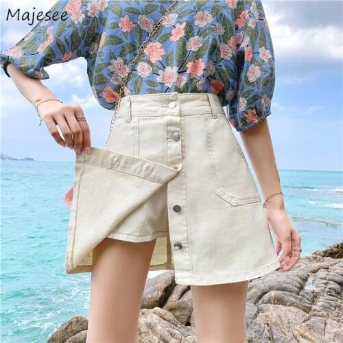 Skirts Women Plus Size Summer Sexy Female Solid Loose Vintage Popular Fashion All-match Harajuku College Korean Style Chic Retro