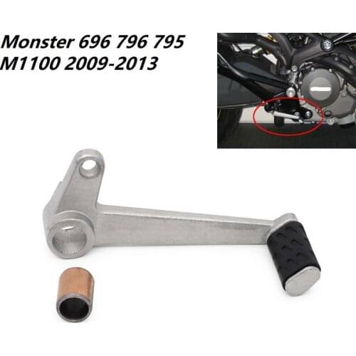 Motorcycle Rear Brake Lever Rear Foot Rest Pedal Rod Aluminum for Ducati Monster 696 796 795 M1100 2009-2013