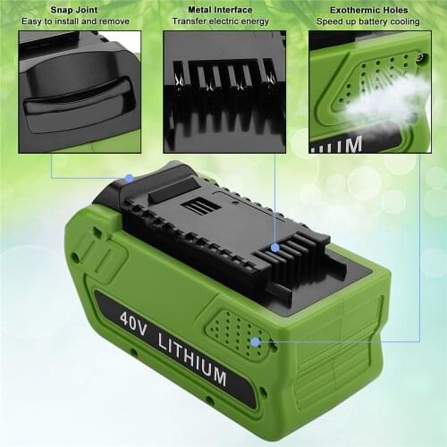 Professional Lithium Battery PCB Protection Circuit Board Replacement Battery Plastic Case for Greenworks 40V Lawn Mower Tool