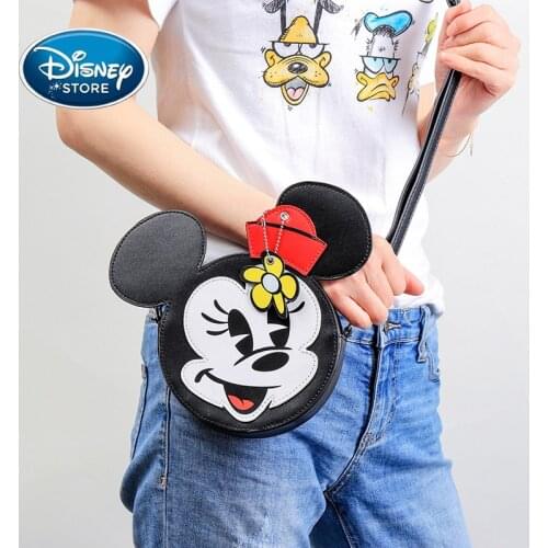 Disney Mickey Mouse Women Bag Cartoon Donald Duck Chest Bag Female PU Messenger Girl Shoulder Crossbody Bag Mobile Phone Handbag
