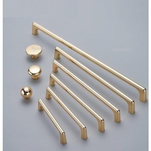 Dresser Furniture Pull Gold Cabinet Kitchen Knobs Drawer Cupboard Handle Zinc Alloy Mirror Vintage Sliding door Hardware