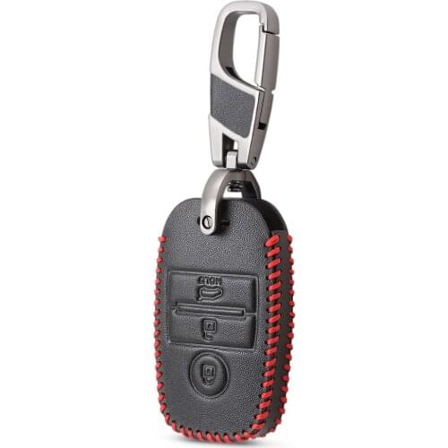 1 PCS Genuine Leather Smart Key Case Key Cover For KIA KX3 KX5 K3S RIO Ceed Cerato Optima K5 Sportage Sorento