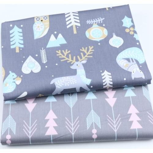Christmas Elk Cloth Sewing Fabric For Baby, DIY Home Textile Quilt Cover Sheets Handmade Child Cotton Fabrics