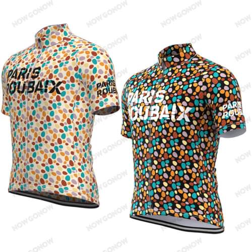 2021 Cycling Jersey Classic Vintage pebbles Paris Roubaix Men Summer Clothing Short Sleeve Bike Wear gear