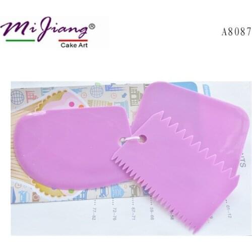 3pcs/set plastic scraper mold fondant cake decorating tools cooking baking kitchen accessories cake tool high quality A8087