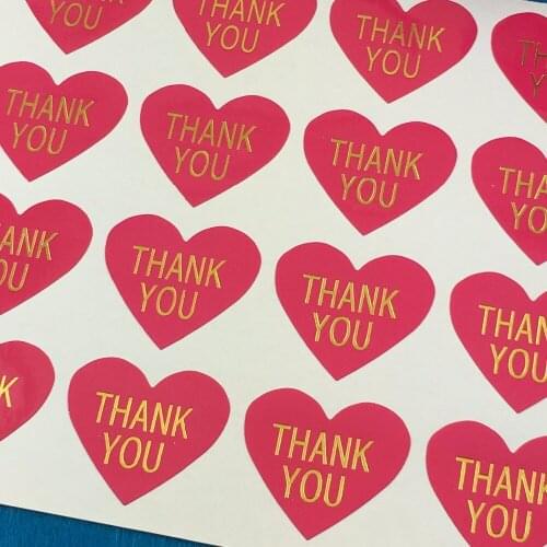 300PCS/Lot 3x2.5cm color rose red labels Sticker Labels paper Adhesive Labels sealing Stickers packaging For Jewelry/Box/Bag