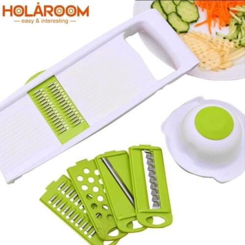 5PCS/Set Vegetable Dicer Slicer Vegetable Slicer Fruits Cutter Carrot Dicer Cooking Tool Assistant Kitchen Tool