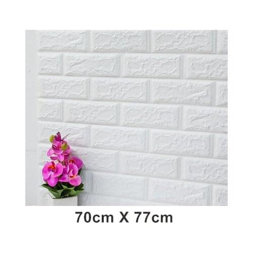 77*70cm PE DIY Foam 3D Self Adhesive Panels Wall Stickers Home Decor Embossed Brick
