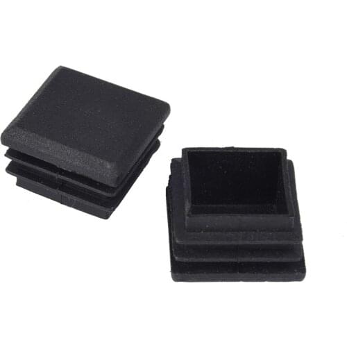 Promotion! 10 Pcs Plastic Black Square Tube Inserts End Blanking Cap 25mm x 25mm