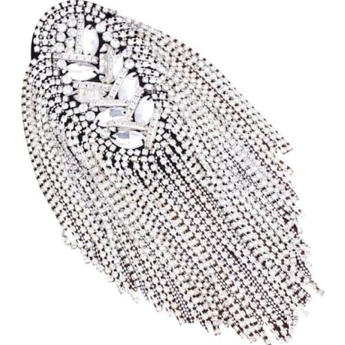 One piece breastpin tassels shoulder board mark knot Epaulet metal patches badges applique for clothing EE-2560