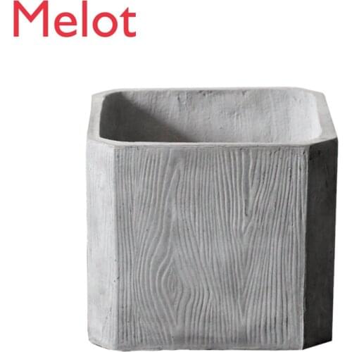 Square Cement Flower Pot Creative Large Bonsai Indoor Nordic Style Modern Minimalist Flower Pot home plant pots decorative