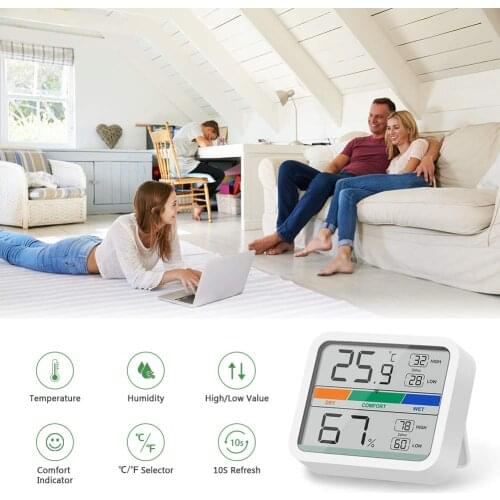 Xiaomi Miiiw LCD Digital Thermometer 2 Hygrometer Indoor Thermo-Hygrometer with Magnet Bedside Electronic Clock