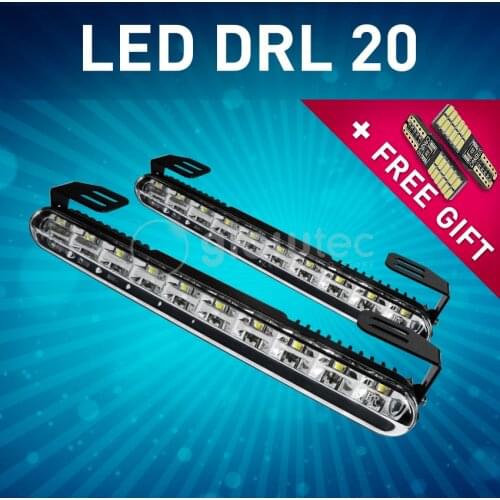 D-RL 20 - 2X 12V 20 LED Car Driving Day Running Light Fog Lamp Bright White GLOWTEC