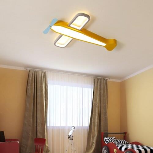 Childrens LED ceiling light plane with remote control bedroom light study light acrylic light kid light Free shipping