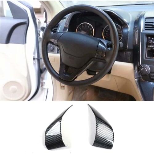 For Honda CRV 2007-2011 Car Steering Wheel Decoration Bezel Stickers Car Styling Accessory