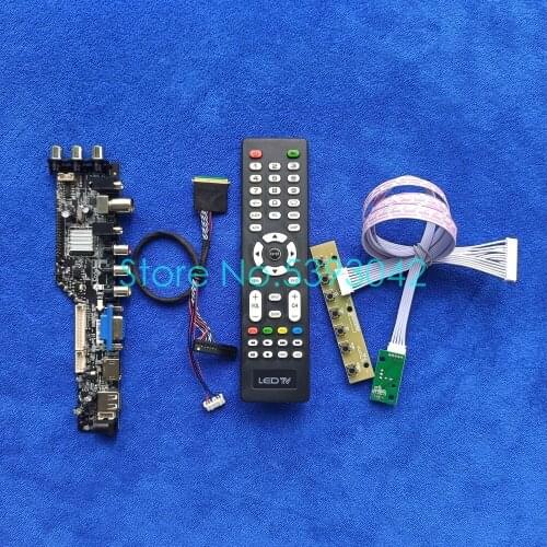 For LP133WH2 (TL)(N1)/(TL)(N3)/(TL)(N4) USB+AV digital signal DVB-T LCD panel 1366*768 LVDS-40Pin 3663 controller board kit