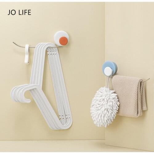 JO LIFE Rotatable Seamless Adhesive Hook Wall Mounted Towel Holder Wall Hanger Storage Rack Hanger Hook