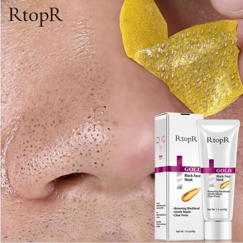 40G Gold Aloe Blackhead Peel Mask Oilcontrol Deep Cleansing Shrink Pore Acne Treatment Moisturizing Whitening Face Care Mask