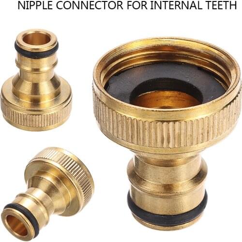 Brass Quick Connector Nipple Garden Tap 3/4inch 1/2inch Garden Irrigation Connector Pure Copper Adapter Irrigation Tools