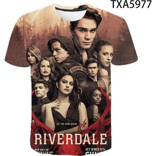 2020 New Summer Riverdale 3D T shirt Men Women Children Casual Fashion Streetwear Boy Girl Kids Printed T-shirt Cool Tops Tee