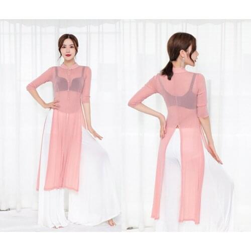 Sexy Women Clothing Coat And Wide Leg Pants Suit Adult Elegant Costumes For Stage Performances Belly Dance