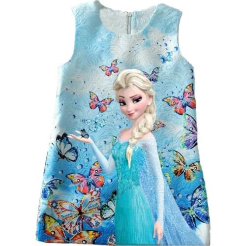 Little Girl Dress Snow Queen Elsa Dresses for Girls Fashion Clothes Anna Elza Cosplay Birthday Costumes Kids Clothing
