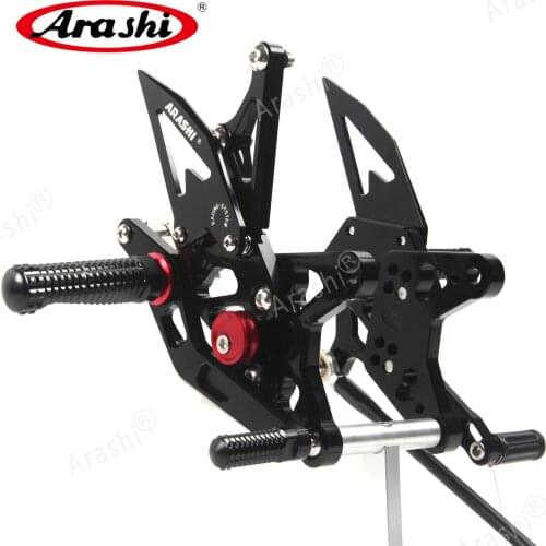 Arashi NINJA ZX6R ZX-6R ZX636 2015 2016 2017 CNC Footpegs Rearset Adjustable Footrest Foot Pegs For KAWASAKI ZX-6R ZX636 ZX 636