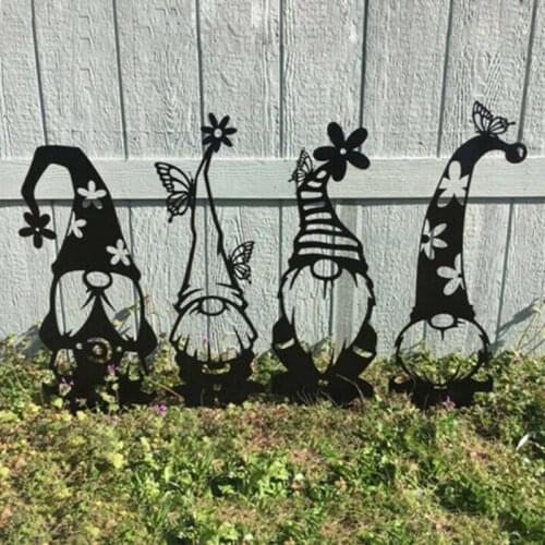 Garden Santa Claus Sculptures Outdoor Art Garden Branch Decoration Backyard Elves Deco Gift Gorgeous Garden Accessory