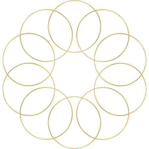 SHGO HOT-10 Pack 3 Inch Gold Dream Catcher Metal Rings Hoops Macrame Ring for Dreamcatchers and Crafts