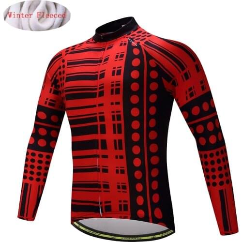 CYCEARTH 2017 Warm Thermal Fleece Cycling Jersey Winter Jacket Bicycle Clothing Bike Road Riding Maillot CEFJ006