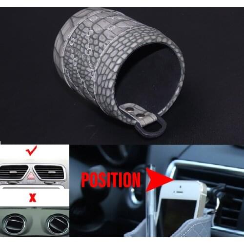 JEAZEA Universal Car Storage Air Vent Outlet Hanging Bag Pocket Cell Phone Key Phone Holder Case Mount Organizer Box Container