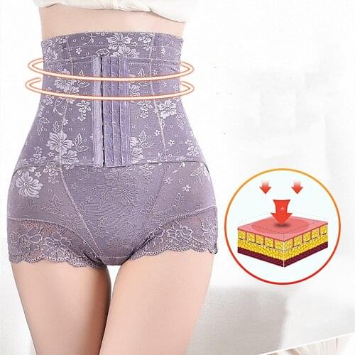Tummy Control Lace with Zipper Body Shaper Shaper Panties Fitness Slimming Pants for Women Corset Waist Trainer Binders