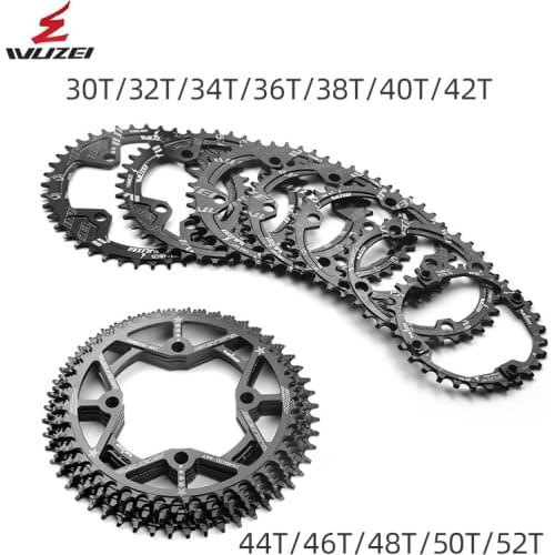 WUZEI 104BCD Chainring 30T 32T 34T 36T 38T 40T 42T 44T 46T 48T 50T 52T Mountain Bike Positive &Negative Tooth Sprockets Crankset
