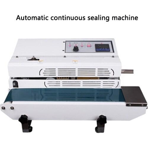 1PC FR-600 Automatic Sealing Machine Continuous Sealing Machine Food Plastic Aluminum Foil Tea Printing Sealing Artifact 220V