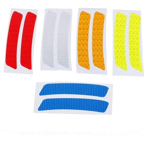 2pcs Car Safety Reflective Strips Car-styling Exterior Accessories Warning Sticker Car Reflective Door Stickers Tape