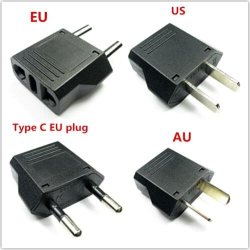 2 pcs EU Plug Adapter AU Australian American US To EU Euro Travel Adapter Type C Electric Plug Converter Power Sockets Outlet