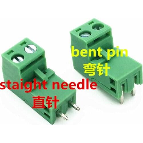 2Pin 5.08mm Terminal Block Connector staight needle / bent pin 90 Degree