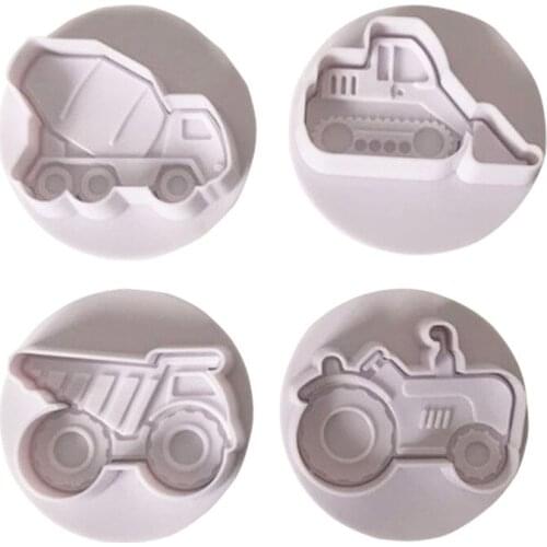 4PCS/LOT Missile vehicle,Tank, Armored Car Sample Plastic Cookie Cutter, Fondant Cake Tools, Cake Decorating DIY Molds E246