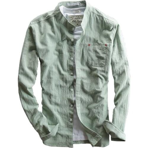 Мужские льняные рубашки ANPOETCHY China At AliExpress