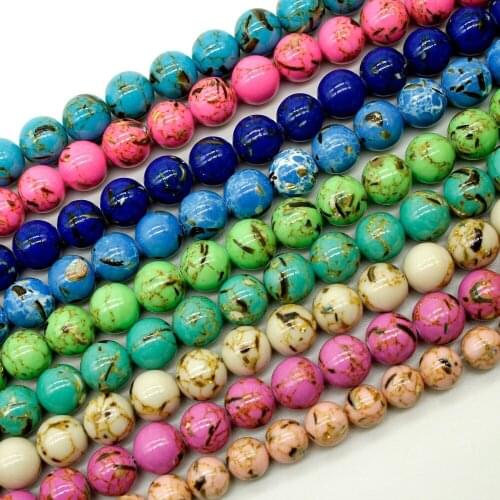 Free shipping 4 6 8 10 mm natural sell turquoises bead necklace bracelet / necklace / jewelry making wholesale