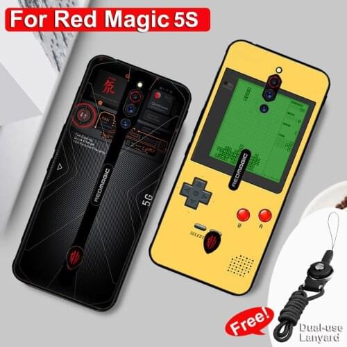 Case For ZTE Nubia Red Magic 5S All Protection Retro Camera Gamepad Pattern Soft back Cover cases For Nubia RedMagic 5S Case