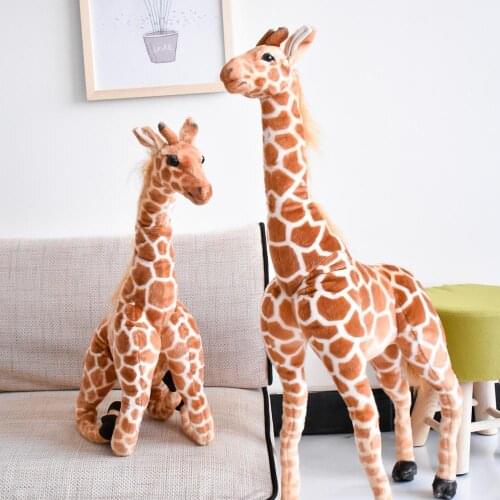 Giant simulation Giraffe Plush Toys Stuffed Animal Dolls Soft Simulation Giraffe Home decoration Birthday Gift Kids Toy