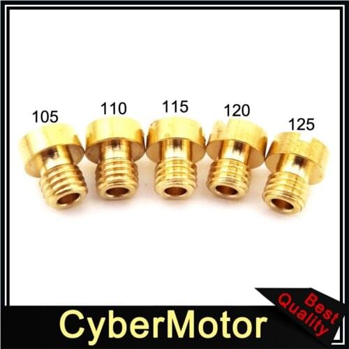 Carburetor Main Jets #105 #110 #115 #120 #125 For Mikuni Carb Dirt Bike 50cc 90cc 110cc 125cc 140cc 150cc 160cc ATV Motorcycle