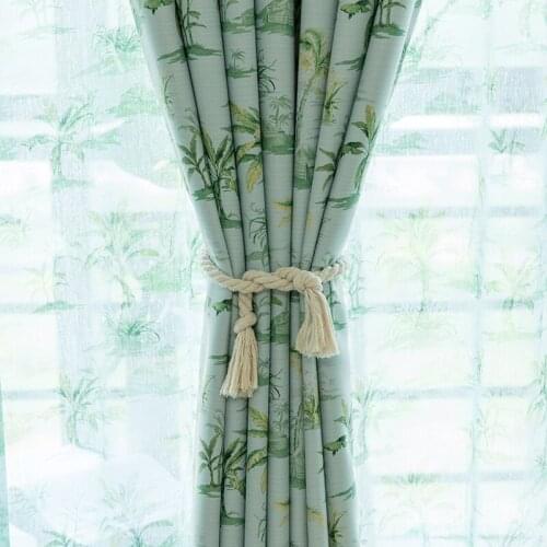 Simple and Generous Fresh Living Room Bedroom Balcony Double Velvet Black Silk Shading Cloth Window Yarn Curtain