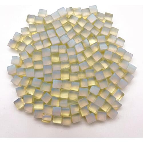 Dropshipping 50g Cute Natural Small Cube Opal Crystals Quartz Gravels Stone Minerals Specimen Natural Decorative Stone