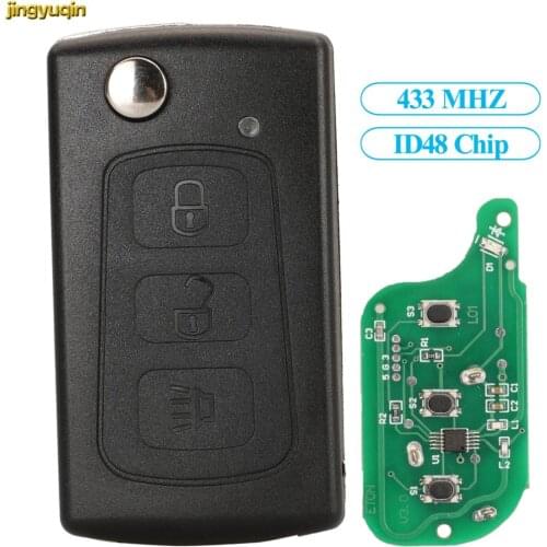 Jingyuqin Remote Flip Car Key Control Gernuine Parts 434Mhz ID48 For Great Wall Haval Hover H3 H5 3 Buttons Original Factory