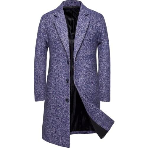 QIANDUBAO Mens Wool Coats