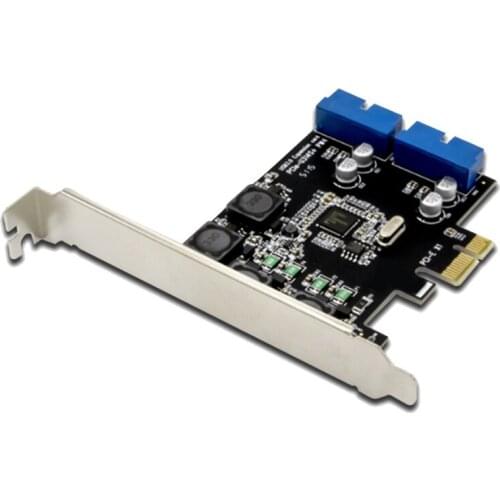 PCI Express to Dual 20 Pin USB 3.0 PCI-E X1 to 2 Ports 19Pin USB3.0 Header Support Low Profile Bracket
