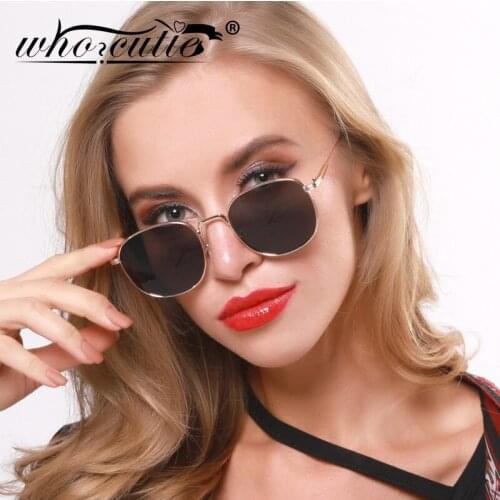 Retro Round Square Sunglasses Women Men 2021 Brand Design Vintage Classic Metal Frame Black Red Lens Sun Glasses Driving S454